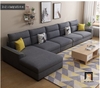 D3 Bộ ghế sofa góc gia đình GT38 Cobin 3m x 1m6 xám đậm giá rẻ