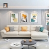 sofa góc l màu trắng kem