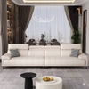 sofa băng da xám trắng