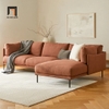 sofa góc vải nỉ màu cam