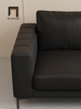 P1 Bộ ghế sofa phòng khách hiện đại KHQ169 Hacien da giả xám đen