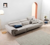sofa băng da xám trắng