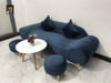 O1 Set ghế sofa văng thuyền dài 2m BL9 SFT xanh đậm thư giãn
