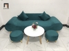 J2 Bộ ghế sofa văng thuyền BL9 SFT 2m xanh lá vải nhung