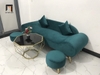set ghế sofa 2m màu xanh lá vải nhung