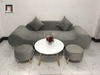 D1 Bộ ghế sofa thuyền màu xám tro BL9 SFT dài 2m phòng nhỏ