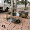 Q1 Bàn trà mặt kính oval xinh xắn BTPK4 Neya 1m x 50 giá rẻ