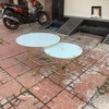 J3 Cặp 2 bàn trà mặt kính tròn BTPK6 Badil giá rẻ cho phòng khách