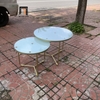 J3 Cặp 2 bàn trà mặt kính tròn BTPK6 Badil giá rẻ cho phòng khách