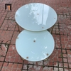 J3 Cặp 2 bàn trà mặt kính tròn BTPK6 Badil giá rẻ cho phòng khách
