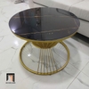 E1 Bàn trà mặt kính đen giả đá BTPK13 Sava 60cm phòng khách nhỏ