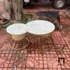 G1 Cặp 2 bàn trà mặt kính tròn BTPK15 Quentes văn phòng tiếp khách