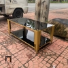 E4 Bàn sofa phòng khách kính đen 2 tầng BTPK16 Akoka 1m x 50 giá rẻ