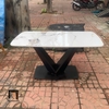 C5 Bàn trà sảnh chờ đẹp 1m BTPK18 Vfone mặt đá khung chân V