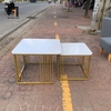 F1 Cặp bàn trà mặt đá vuông trắng BTPK22 Kasbah căn hộ chung cư