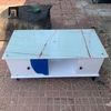 bàn trà mặt kính giả đá