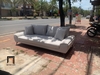 sofa vải xám trắng