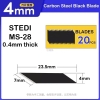 [Chính Hãng] Stedi Dao Gọt Mô Hình, Xử lý ghẻ MS 21 Cao Cấp Cán Kim Loại + hộp Dao 4mm 20 lưỡi