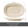 Đĩa bầu dục Kem 30.5 cm