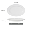 Đĩa bầu dục Trắng 30.5 cm