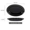 Đĩa bầu dục Đen 30.5 cm