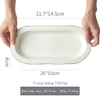 Đĩa bầu dục Kem 31.7 cm