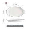 Đĩa bầu dục Trắng 31.5 cm