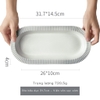 Đĩa bầu dục Trắng 31.7 cm