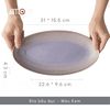 Đĩa bầu dục  Tím  25 cm