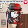 2-Compartment Water Bottle with Strap