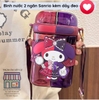 2-Compartment Water Bottle with Strap