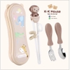Goryeo Baby Chopsticks, Spoon, and Plate Set for Practicing Grabbing