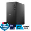PC Dell Tower ECT1250 (Ultra 5-225 1*16GB RAM DDR5/512GB SSD/WL+BT/K+M/180W PSU/Win11) (DT-U5-16-512G)