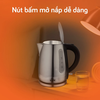 Ấm siêu tốc inox Unie UE-300 dung tích 1 Lít, 1850W - Hàng Chính Hãng