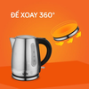 Ấm siêu tốc inox Unie UE-300 dung tích 1 Lít, 1850W - Hàng Chính Hãng