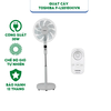 Quạt cây Toshiba F-LSD10(H)VN (Xám) - Hàng chính hãng