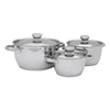Bộ 3 Nồi Inox 430 3 Đáy Cool Fivestar FS-B3010 Nắp Inox 06pcs- Kích thước 16cm/20cm/24cm - Bảo Hành Chính Hãng 12 Tháng