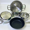 Bộ Nồi Đáy Liền Kèm Xửng Và Chảo Chống Dính  Fivestar FP-B5006 Nắp Kính  - Kích Thước 16cm/20cm/24cm - Bảo Hành Chính Hãng