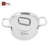 Bộ 4 Nồi Inox 304 Cao Cấp 3 Lớp Roman Fivestar FP-B4005 Nắp Inox 07pcs- Kích thước 16cm/18cm/20cm/24cm - Bảo Hành Chính Hãng