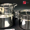Bộ 4 Nồi Inox 304 Cao Cấp 3 Lớp Roman Fivestar FP-B4005 Nắp Inox 07pcs- Kích thước 16cm/18cm/20cm/24cm - Bảo Hành Chính Hãng