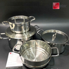 Bộ 4 Nồi Inox 304 Cao Cấp 3 Lớp Roman Fivestar FP-B4005 Nắp Inox 07pcs- Kích thước 16cm/18cm/20cm/24cm - Bảo Hành Chính Hãng
