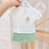 Bộ sơ sinh cộc tay Moon ( mèo, gấu, máy xúc, 0-6m)