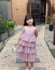 váy 2 dây  tơ tầng tím (sz110-150)