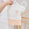Bộ sơ sinh cộc tay Moon ( mèo, gấu, máy xúc, 0-6m)
