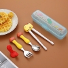 Set 3ct thìa dĩa đũa kủng long