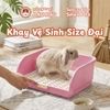 Khay vệ sinh dành cho thú cưng(thỏ),sd trong gia đình, hình vuông,có tấm lót chống bắn,chất liệu nhựa PP Kt:44*34*18cm, ko hđ bằng điện