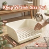 Khay vệ sinh dành cho thú cưng(thỏ),sd trong gia đình, hình vuông,có tấm lót chống bắn,chất liệu nhựa PP Kt:44*34*18cm, ko hđ bằng điện