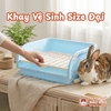 Khay vệ sinh dành cho thú cưng(thỏ),sd trong gia đình, hình vuông,có tấm lót chống bắn,chất liệu nhựa PP Kt:44*34*18cm, ko hđ bằng điện