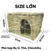 Nhà Cỏ Trú Ẩn Cho Bọ Ú, Thỏ, Chinchilla 2 Cửa
