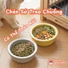 Chén Ăn Treo Chuồng Cho Thỏ, Bọ Ú, Chinchilla, Chó, Mèo Gốm Sứ Cao Cấp